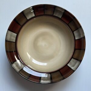 Pfaltzgraff Taos Cream and Brown 10 inch bowl